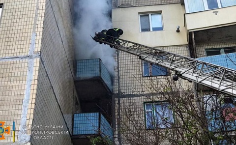 Спасатели г. Каменское ликвидировали пожар на левобережье Днепродзержинск