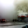 Крупный пожар в Днепродзержинске - сгорел магазин торговой сети "Плюс"